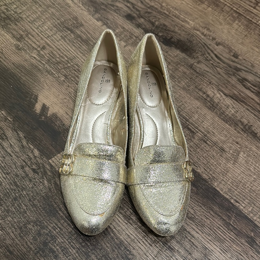 Bandolino Gold Heeled Loafers